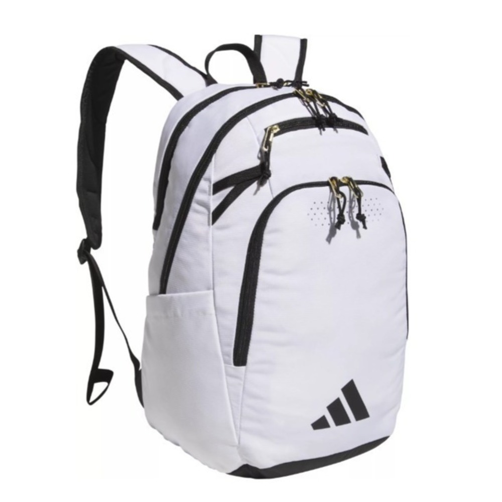 Adidas White Defender 5 Backpack Laptop Gym School Bag New